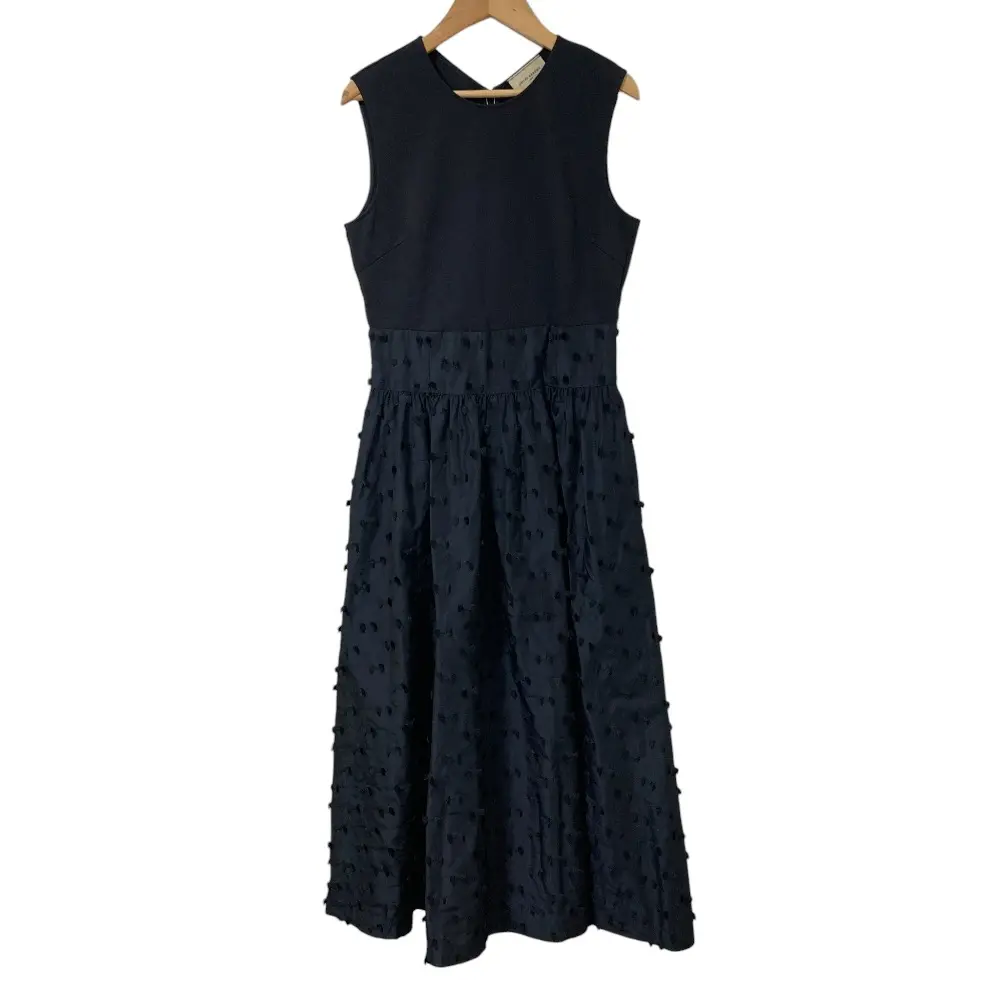 UNITED ARROWS ユナイテッドアローズ カットジャガード ワンピース 1526-162-3830 サイズ38 ネイビー