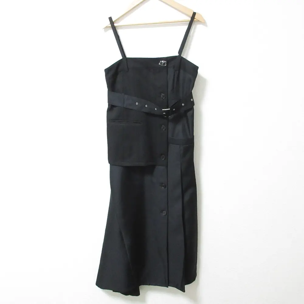 UNITED TOKYO ユナイテッドトウキョウ コンションベアワンピース ロング丈 ジャンパースカート 1 ブラック