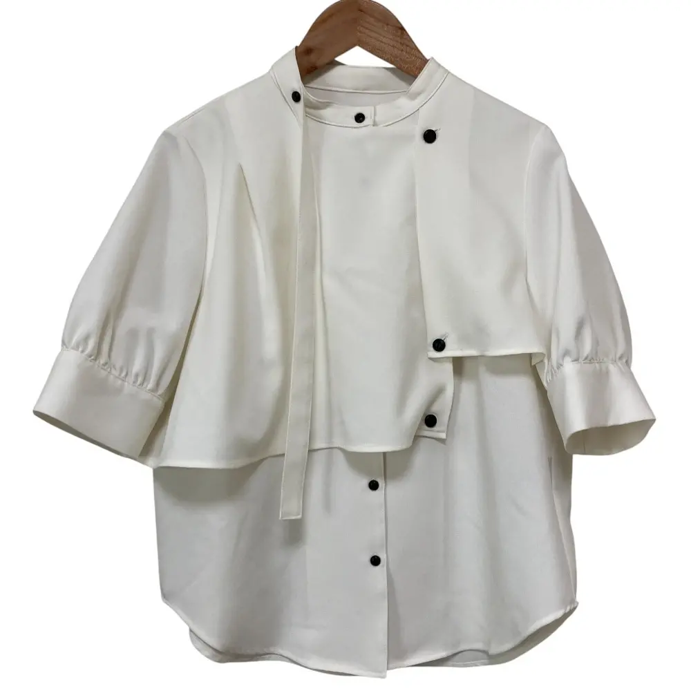 UNITED TOKYO ユナイテッドトウキョウ ハーフタイショート ボリュームスリーブ ブラウス サイズF ホワイト