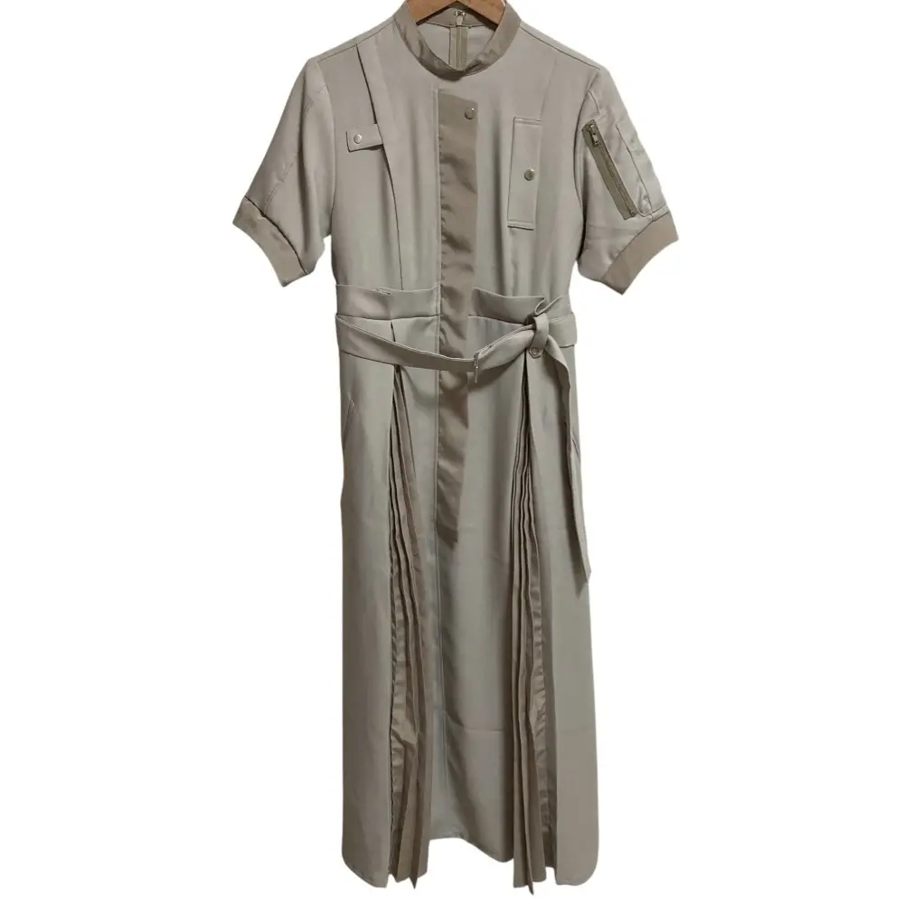 UNITED TOKYO ユナイテッドトウキョウ プリーツコンビワークワンピース 141211022 サイズ1 グレー