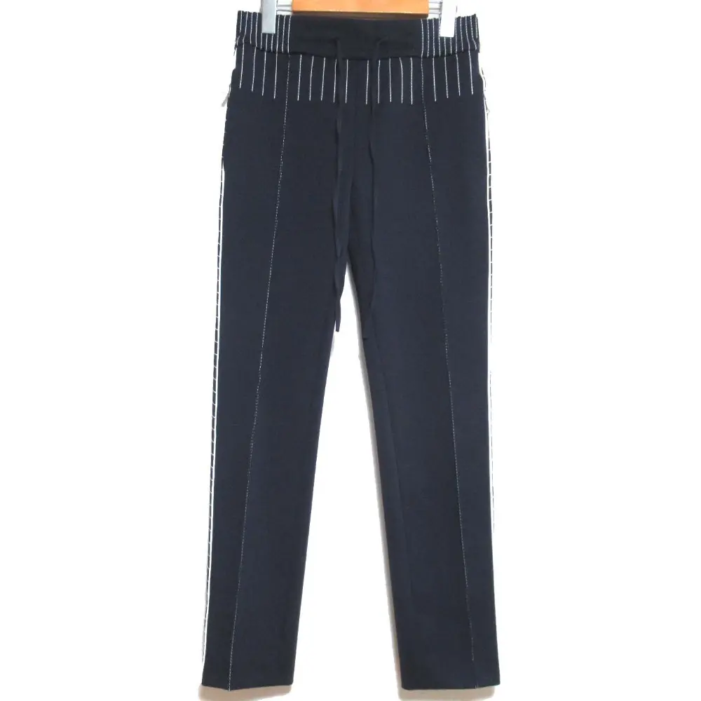 VALENTINO ヴァレンティノ センターステッチ トラックパンツ ドローストリング イージーパンツ 36 160/58A ネイビー×ホワイト