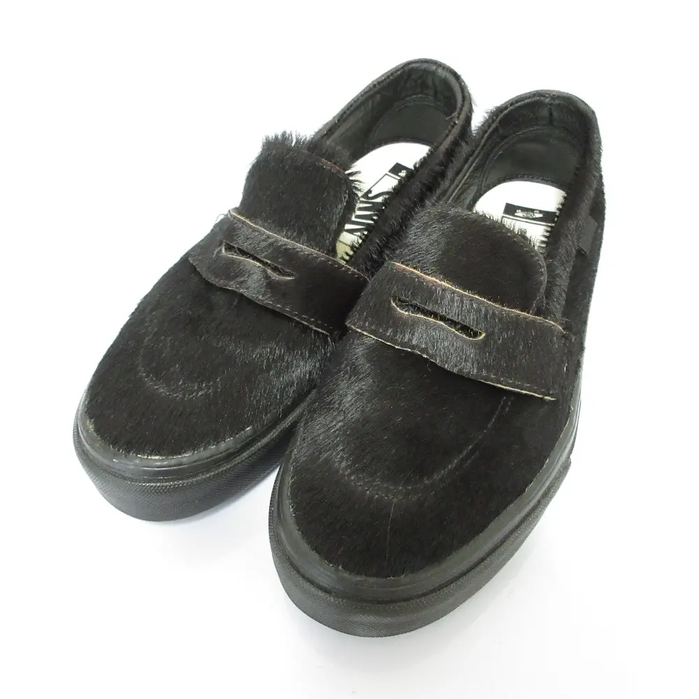 VANS VAULT バンズボルト Style 53 LX PONY PACK ポニーヘアー コインローファー スニーカー スリッポン 23.0cm ブラック