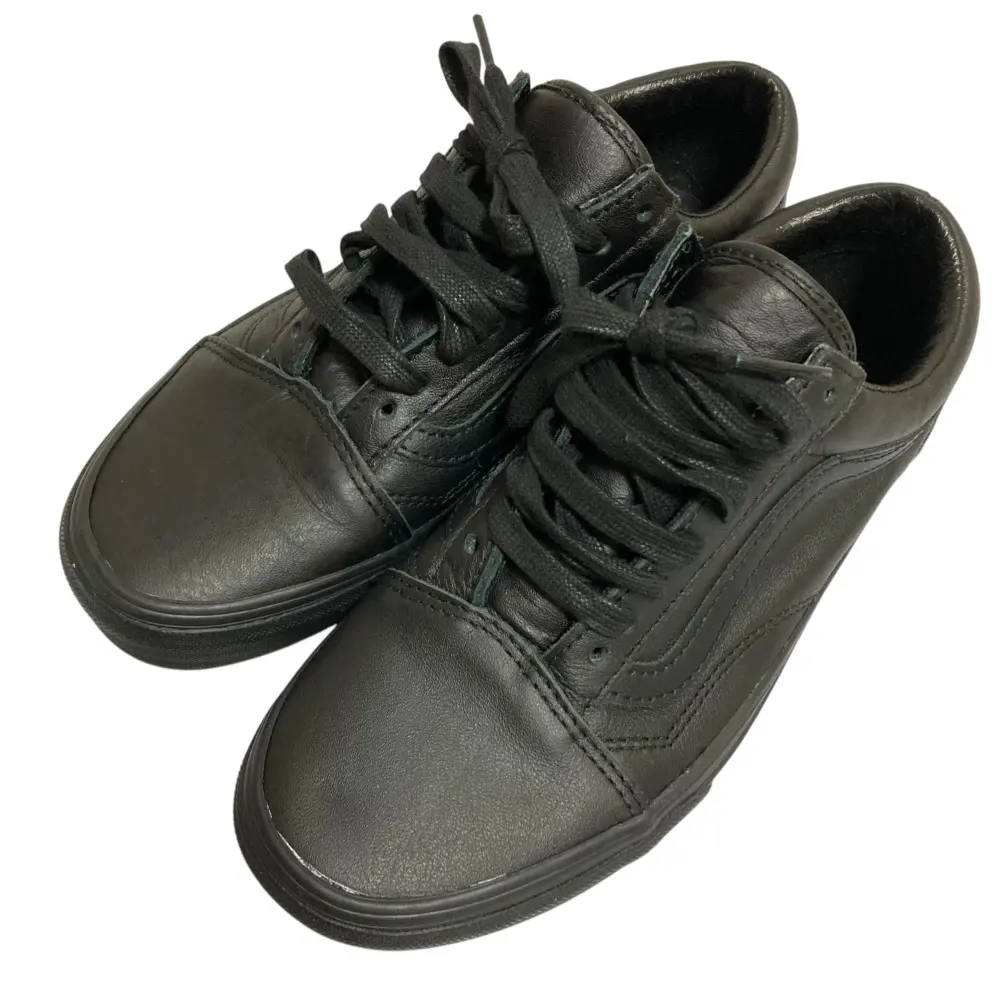 VANS バンズ レザースニーカー 503857 24.5cm ブラック