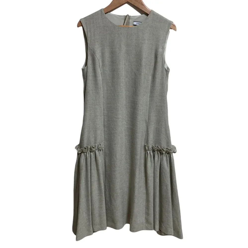 FOXEY NEW YORK フォクシーニューヨーク ノースリーブ ドレスワンピース 39576 サイズ38 サンドベージュ