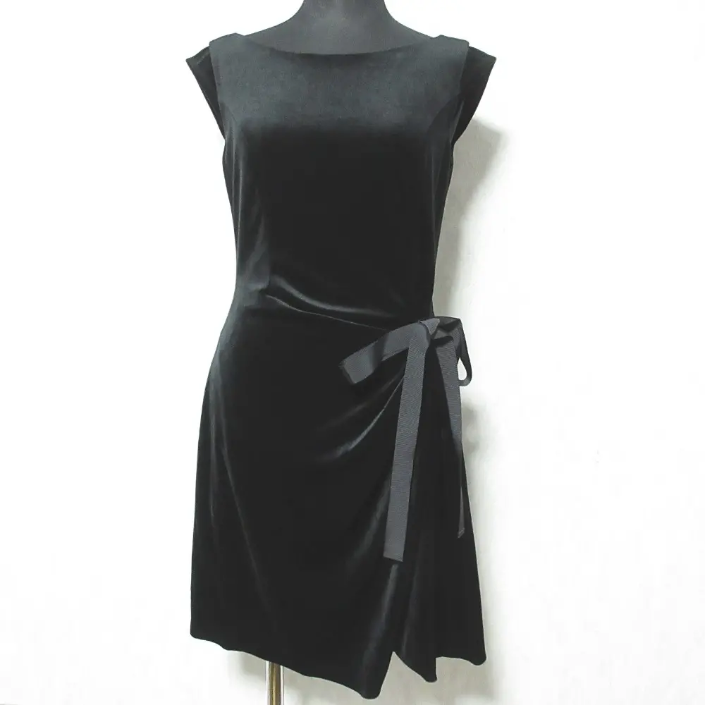 VELOUR NOIR by FOXEY NEWYORK ベロア ノワール バイフォクシーニューヨーク ベロアワンピース 32193 サイズ38 ブラック