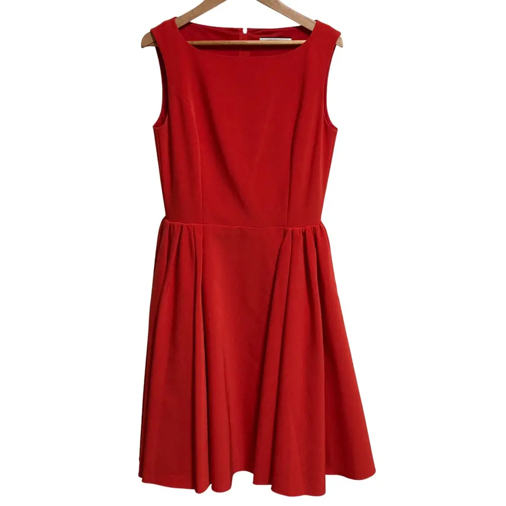 FOXEY NEW YORK フォクシーニューヨーク  サイドギャザードレスワンピース 38328 サイズ38 レッド