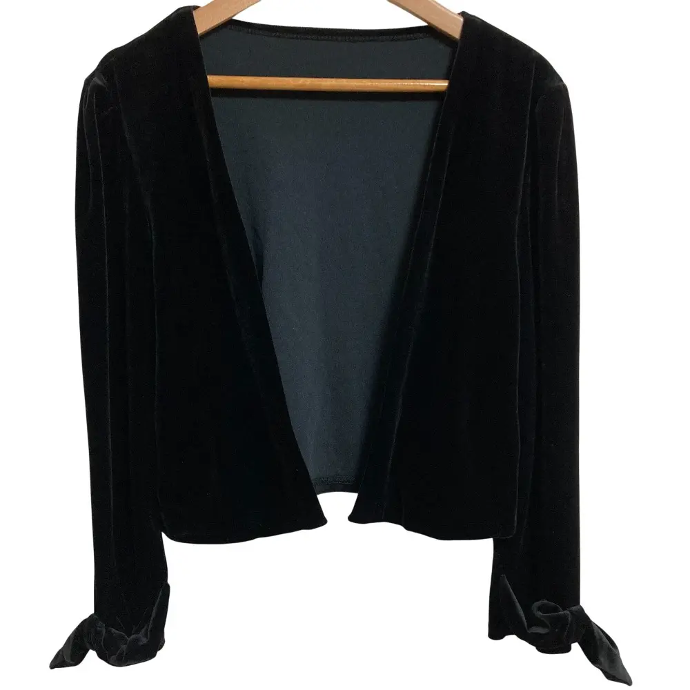 VELOUR NOIR by FOXEY NEW YORK ベロア ノアール フォクシーニューヨーク サントレノ ジャケット 33682 サイズ40 ブラック