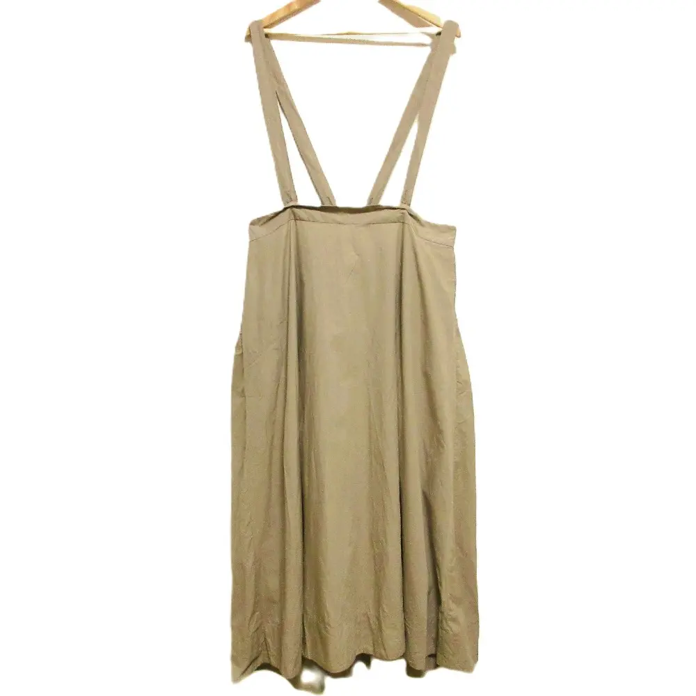 Veritecoeur ヴェリテクール 2WAY バックプリーツ コットンジャンパースカート ロングスカート VC-1803 モカブラウン