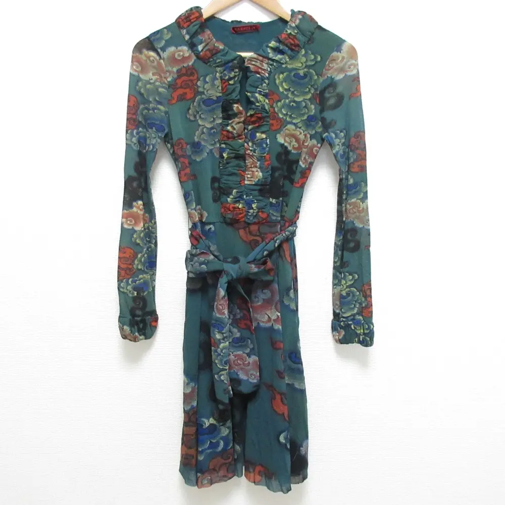 【希少】VIVIENNE TAM チャイナワンピース 花柄パワーネット 総レース 希少】VIVIENNE TAM チャイナワンピース 花柄パワーネット 総レース