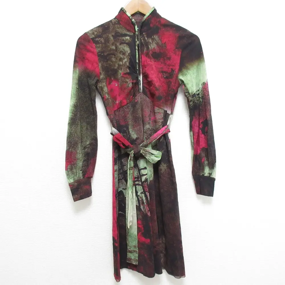 【希少】VIVIENNE TAM チャイナワンピース 花柄パワーネット 総レース 希少】VIVIENNE TAM チャイナワンピース 花柄パワーネット 総レース