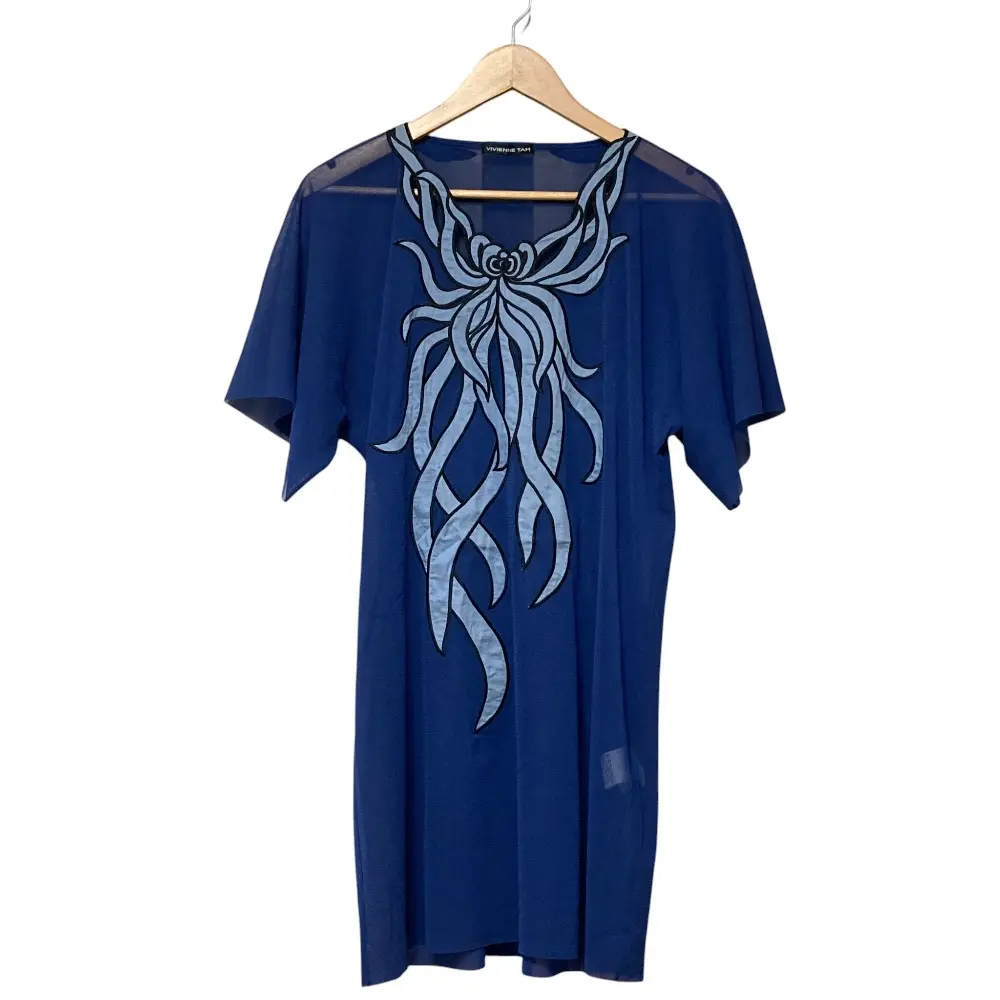 VIVIENNE TAM ヴィヴィアンタム パワーネット Vネックチュニック サイズ1 ブルーの買取実績【2025年8月買取】