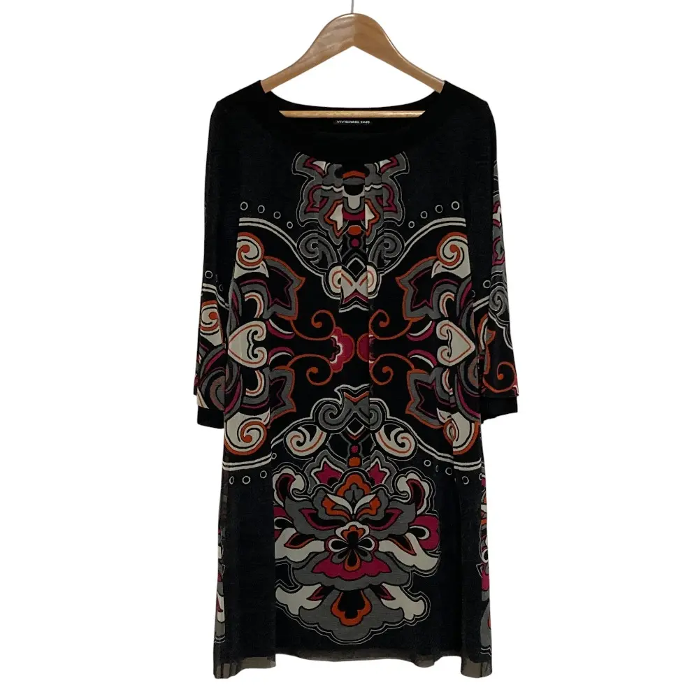 VIVIENNE TAM ヴィヴィアンタム パワーネット レイヤード ワンピース チュニック サイズ0 ブラック