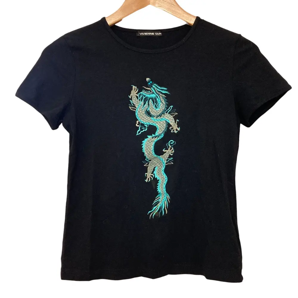 VIVIENNETAM ヴィヴィアンタム 龍刺繍 半袖 Tシャツ 016-260663 サイズ0 ブラック