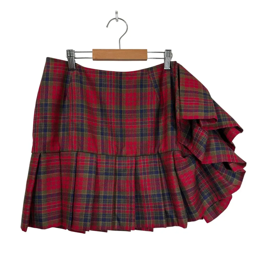 Vivienne Westwood ヴィヴィアンウエストウッド アングロマニア チェック柄 ミニ 変形プリーツスカート 40 レッド