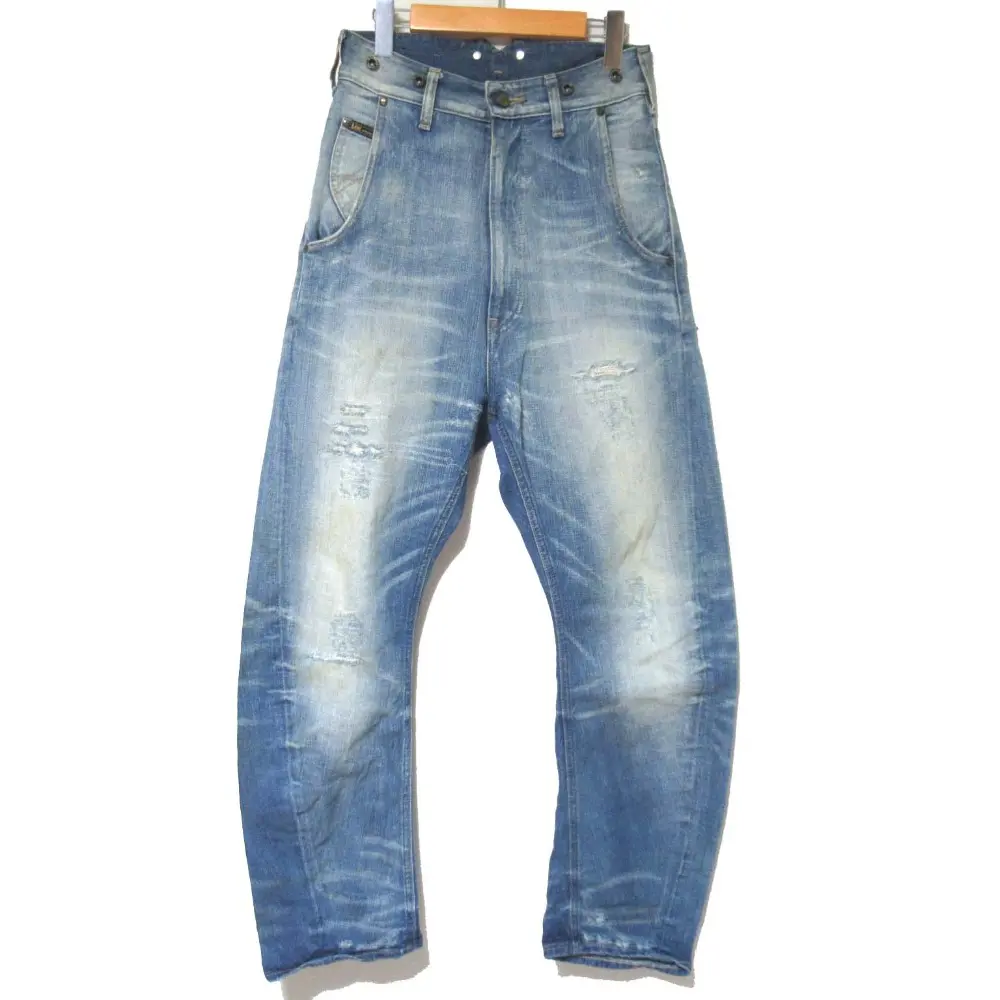 Vivienne Westwood ANGLOMANIA×LEE ヴィヴィアンウエストウッド クラッシュ加工 デニムパンツ ジーンズ W24 ブルー