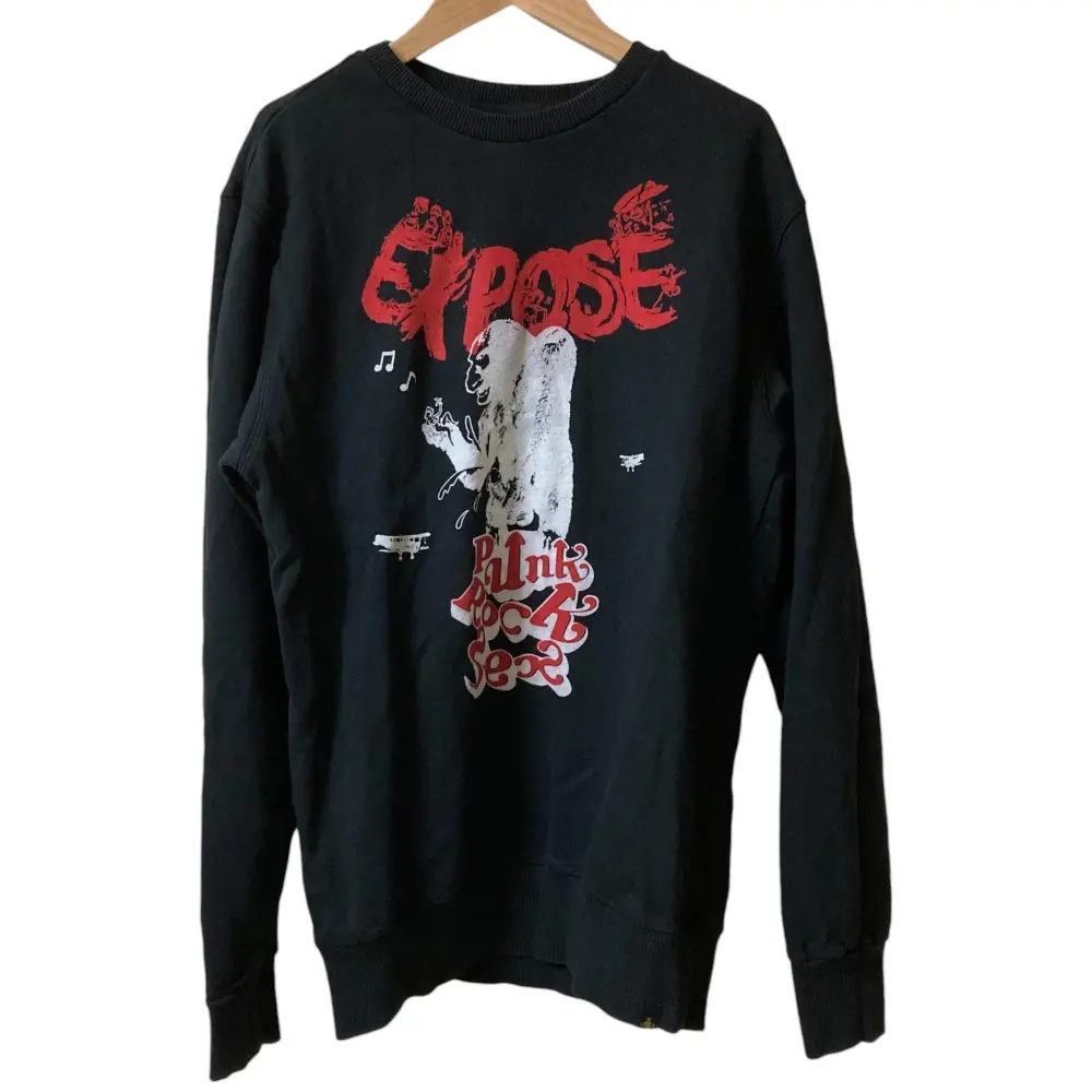 Vivienne Westwood ANGLOMANIA ヴィヴィアンウエストウッド アングロマニア EXPOSE SWEATSHIRT プリント スウェット M ブラック