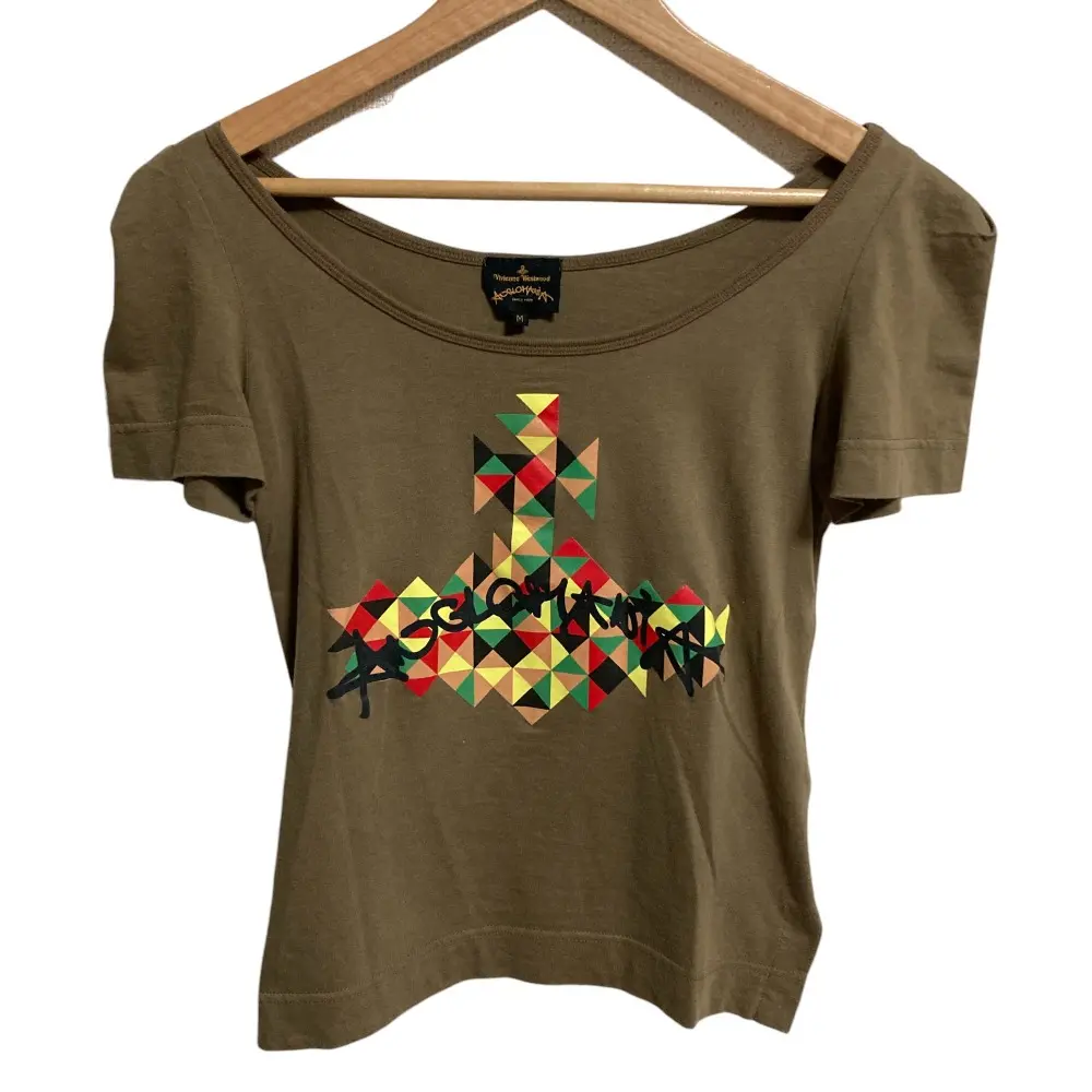 Vivienne Westwood ヴィヴィアンウエストウッド アングロマニア オーブプリント 半袖 カットソー Tシャツ Mサイズ ブラウン
