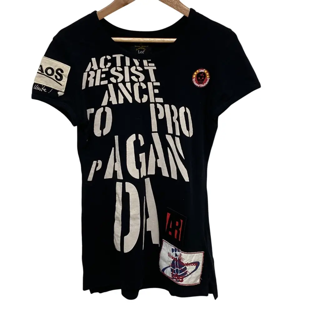 Vivienne Westwood ヴィヴィアンウエストウッドアングロマニア LEE リー コラボ プリント 半袖 カットソー Tシャツ XXS ブラック
