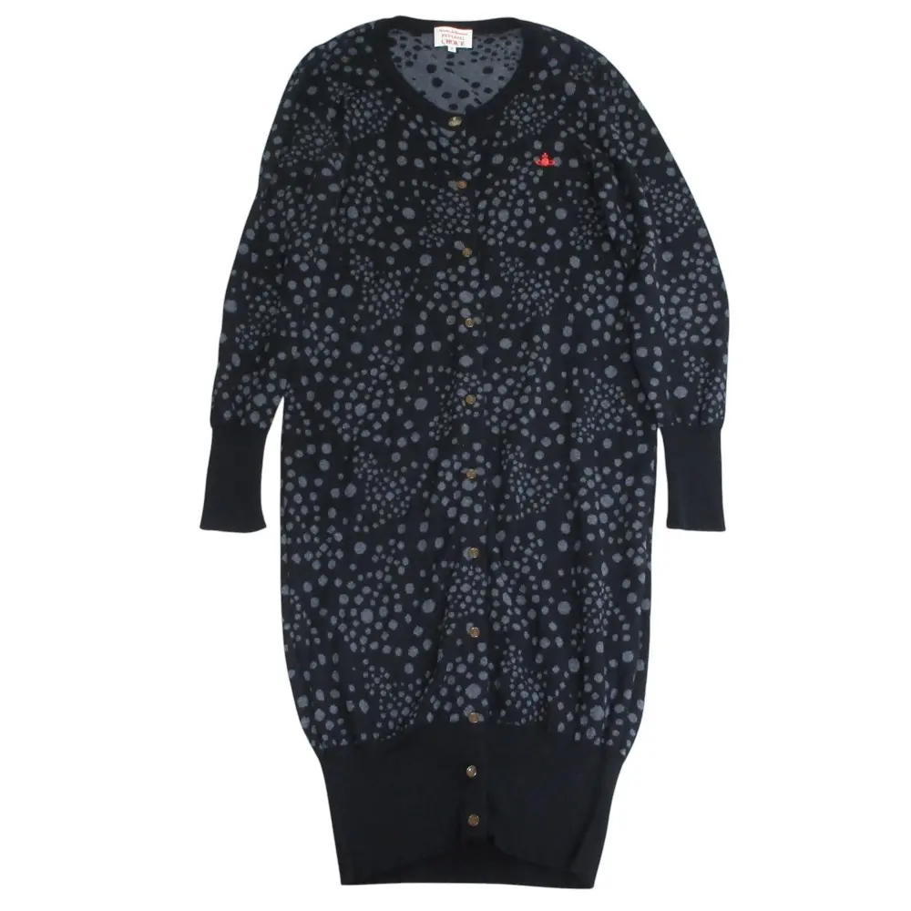 Vivienne Westwood RED LABEL CHOICE ヴィヴィアンウエストウッド レッドレーベル オーブ刺繍 ニットカーディガン 2 ブラック