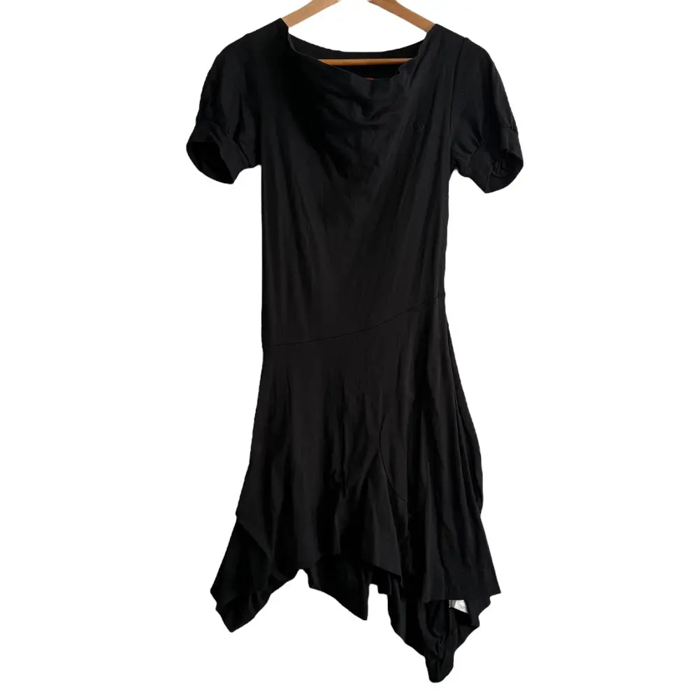 Vivienne Westwood RED LABEL ヴィヴィアンウエストウッドレッドレーベル 半袖 オーブ刺繍 アシンメトリーワンピース 1 ブラック