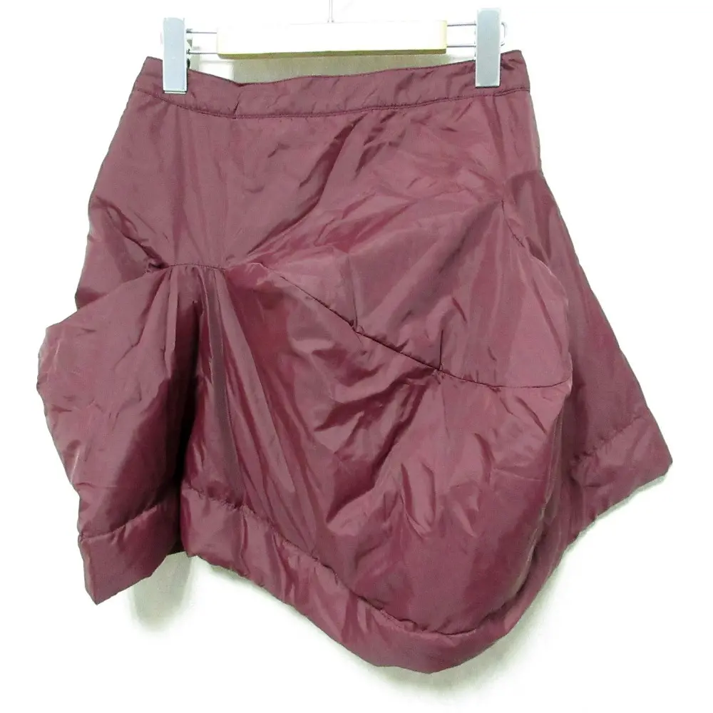 Vivienne Westwood ヴィヴィアンウエストウッドレッドレーベル 立体裁断 変形 アシンメトリー ダウンスカート 2 ワインレッド