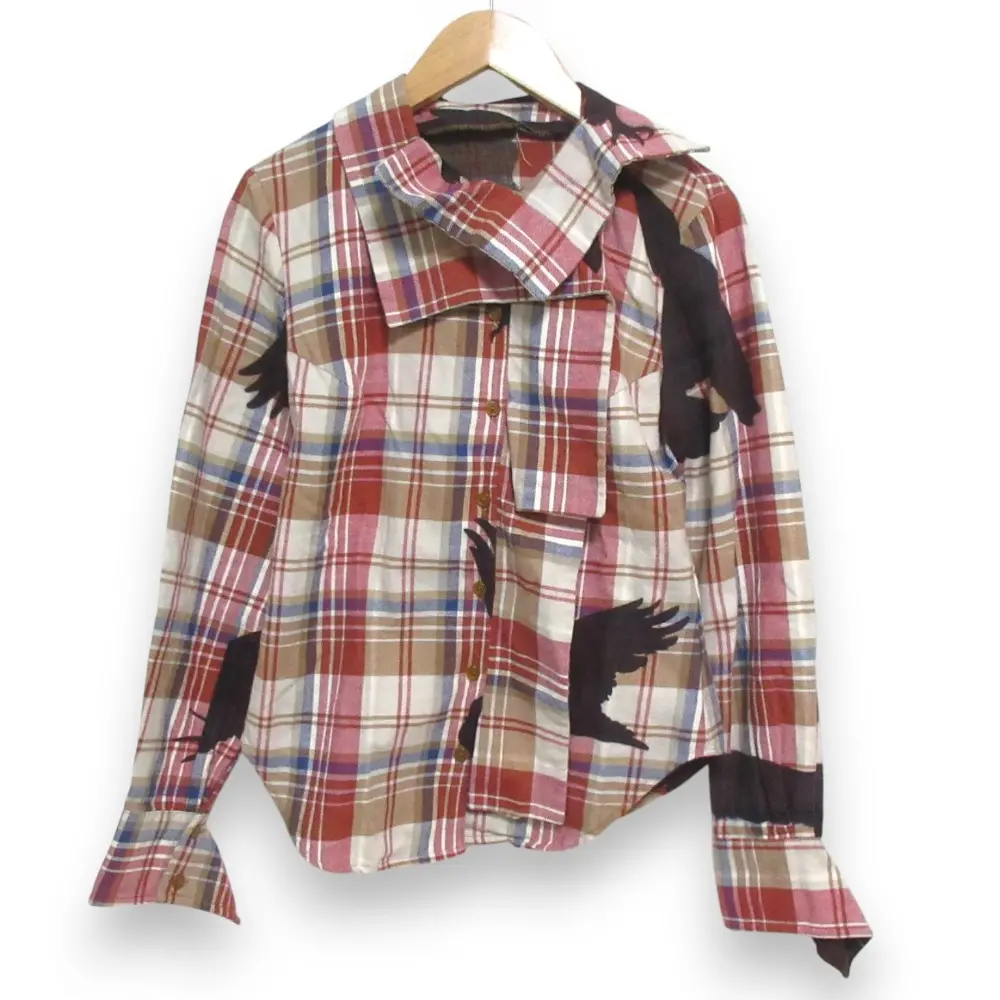 Vivienne Westwood RED LABEL ヴィヴィアンウエストウッド レッドレーベル チェック柄 長袖シャツ サイズ1 レッド系マルチカラー