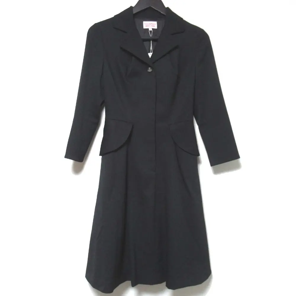 Vivienne Westwood RED LABEL ヴィヴィアンウエストウッドレッド オーブボタン プルオーバー コート ワンピース 1 ブラック