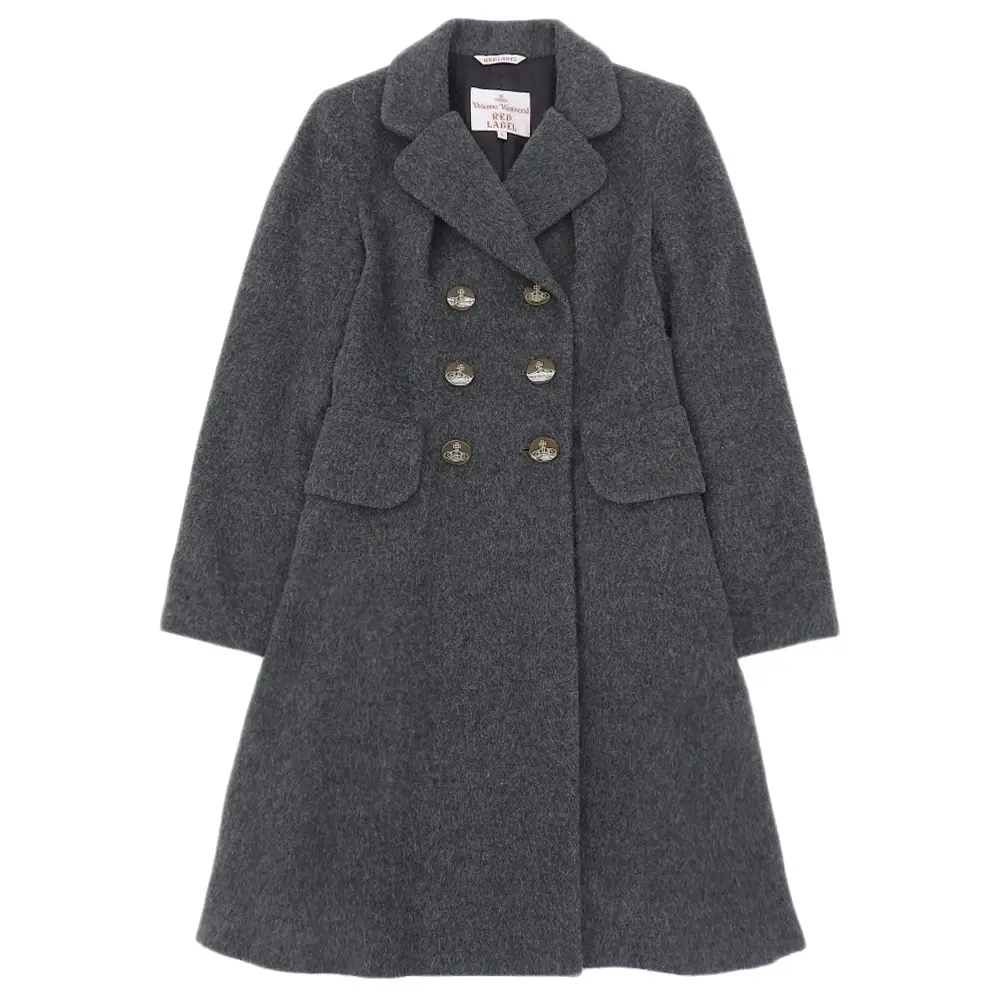 Vivienne Westwood Red Label ヴィヴィアンウエストウッドレッドレーベル ウール オーブボタン プリンセスコート 1 グレー