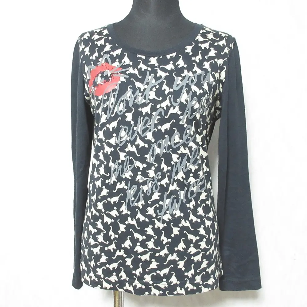 Vivienne Westwood ヴィヴィアンウエストウッド レッドレーベル キャット マウスプリント 長袖 Tシャツ サイズ2 ブラック
