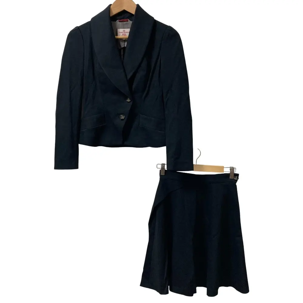 Vivienne Westwood RED LABEL ヴィヴィアンウエストウッドレッドレーベル ジャケット スカート セットアップ サイズ1/2 ブラック