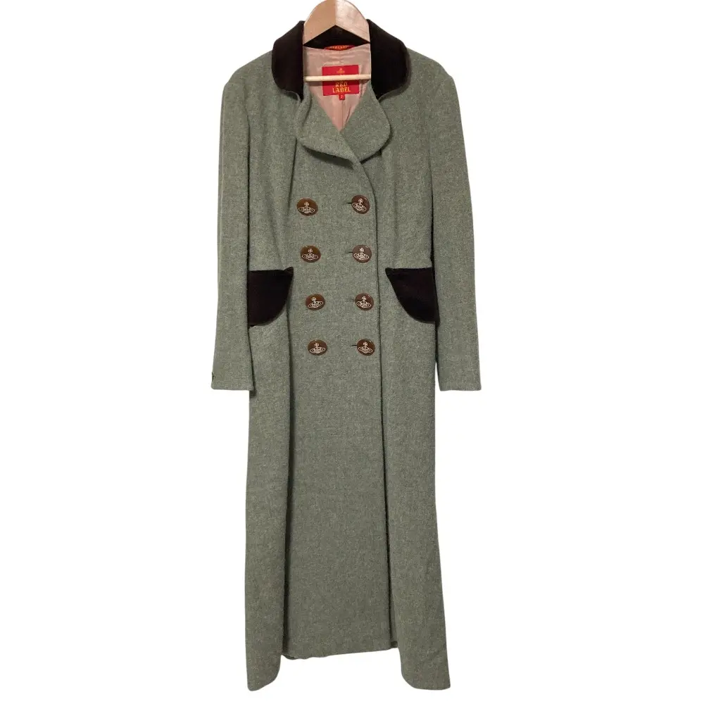 Vivienne Westwood red label ヴィヴィアンウエストウッド レッドレーベル オーブボタン ロングコート サイズ2 グリーン