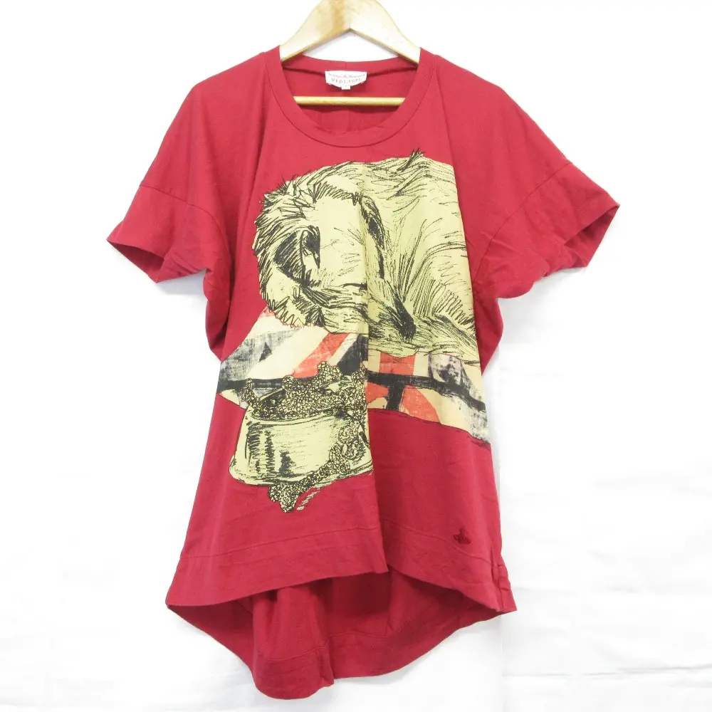Vivienne Westwood RED LABEL ヴィヴィアンウエストウッドレッドレーベル ドッグプリント 半袖 Tシャツ サイズ1 レッド