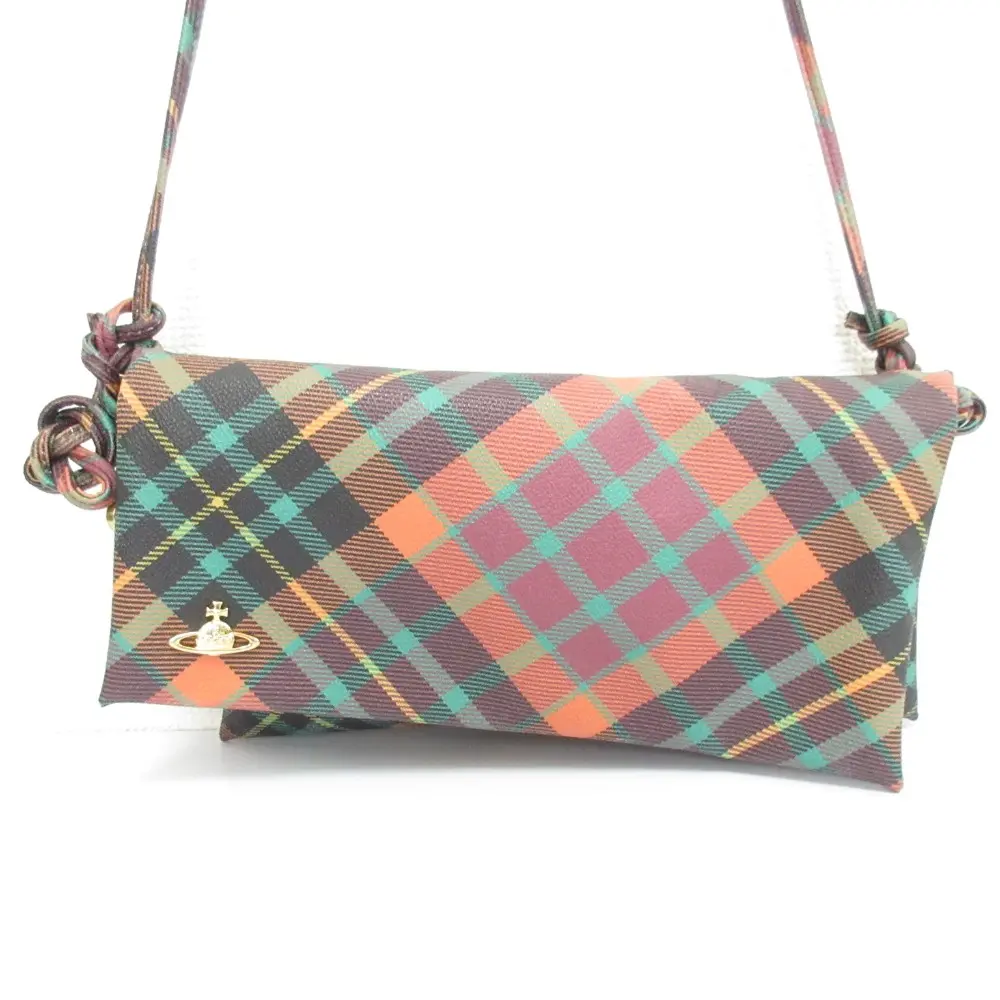 Vivienne Westwood ヴィヴィアンウエストウッド タータンチェック柄 ショルダーバッグ マルチカラー