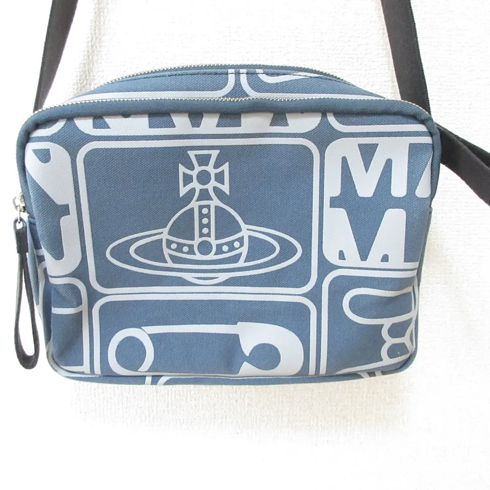 Vivienne Westwood ヴィヴィアンウエストウッド TAGS タグス サコッシュ ショルダーバッグ ネイビー×グレー