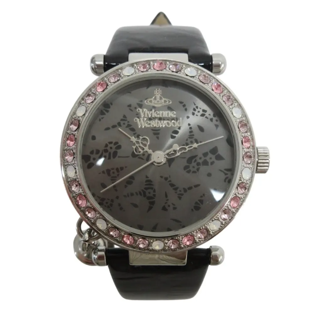 稼動品 Vivienne Westwood ヴィヴィアンウエストウッド オーブチャーム付き クォーツ アナログ 腕時計 VV006GYBK ブラック