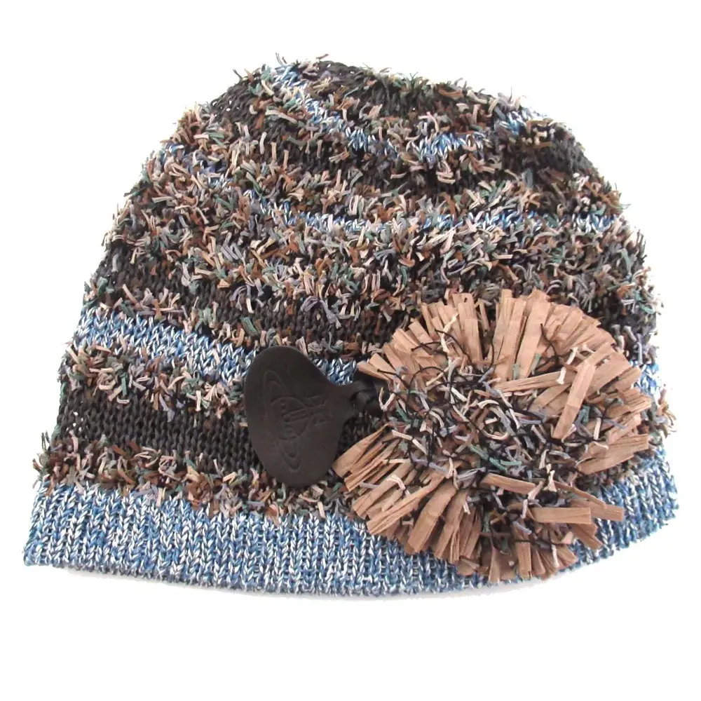 Vivienne Westwood ヴィヴィアンウエストウッド フラワーモチーフ ニットキャップ ニット帽 ビーニー マルチカラー