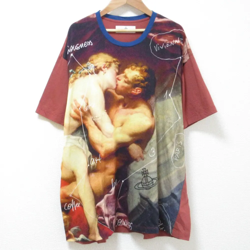 Vivienne Westwood ヴィヴィアンウエストウッド Kiss Oversized 絵画 オーバーサイズ 半袖 Tシャツ カットソー S マルチカラー