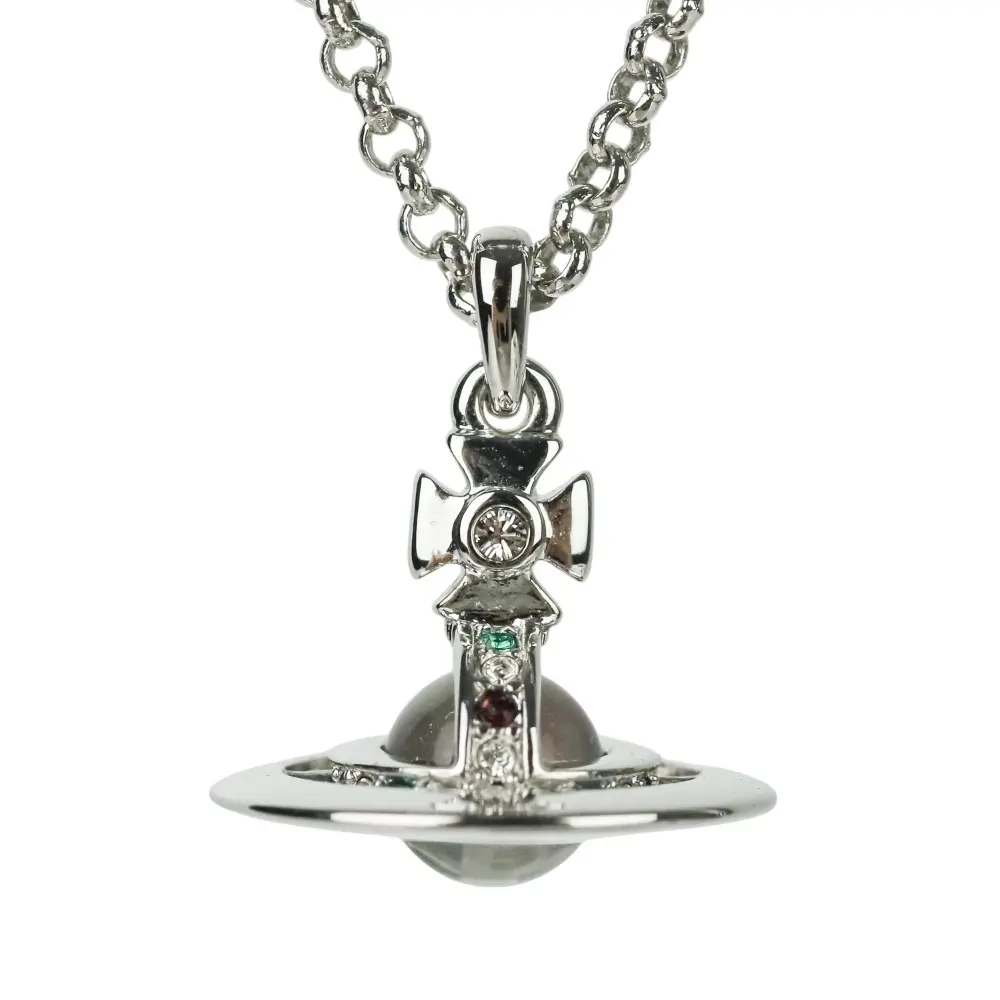 Vivienne Westwood ヴィヴィアンウエストウッド NEW PETITE ORB 立体 3D プチオーブ ネックレス シルバーカラー