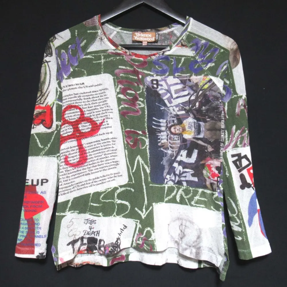 Vivienne Westwood ヴィヴィアンウエストウッド 長袖 パワーネット カットソー Sサイズ マルチカラー