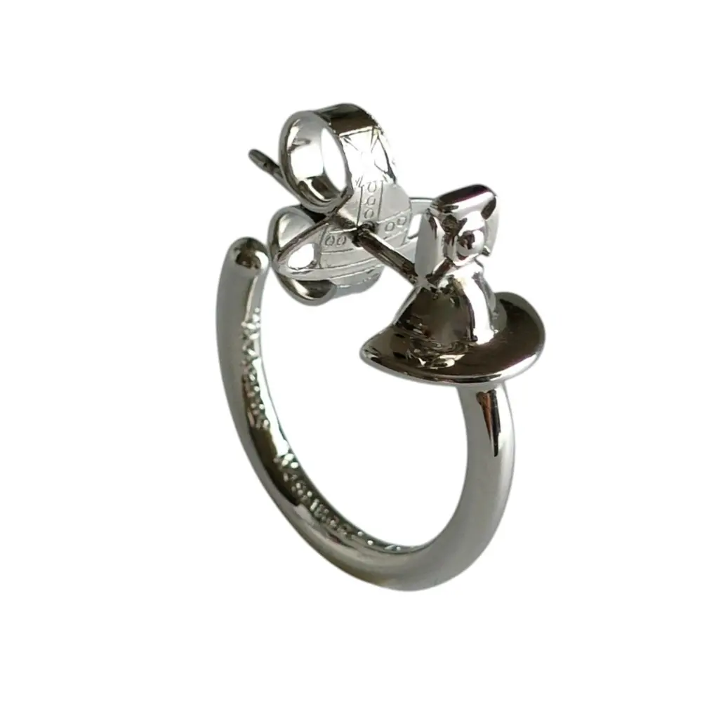 Vivienne Westwood ヴィヴィアンウエストウッド ヴェラ シングル オーブ 片耳 フープピアス  アクセサリー シルバーカラー