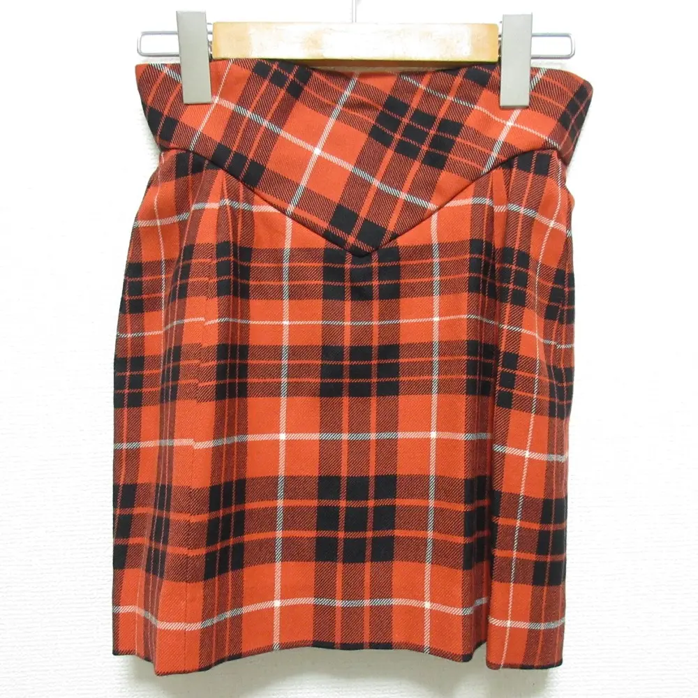Vivienne Westwood ヴィヴィアンウエストウッド ゴールドレーベル ヴィンテージ チェック スカート サイズ38 レッド