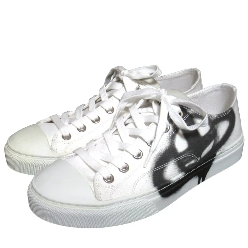 Vivienne Westwood ヴィヴィアンウエストウッド PLIMSOLL LOW TOP グラフィティオーブプリント スニーカー 38 24cm ホワイト