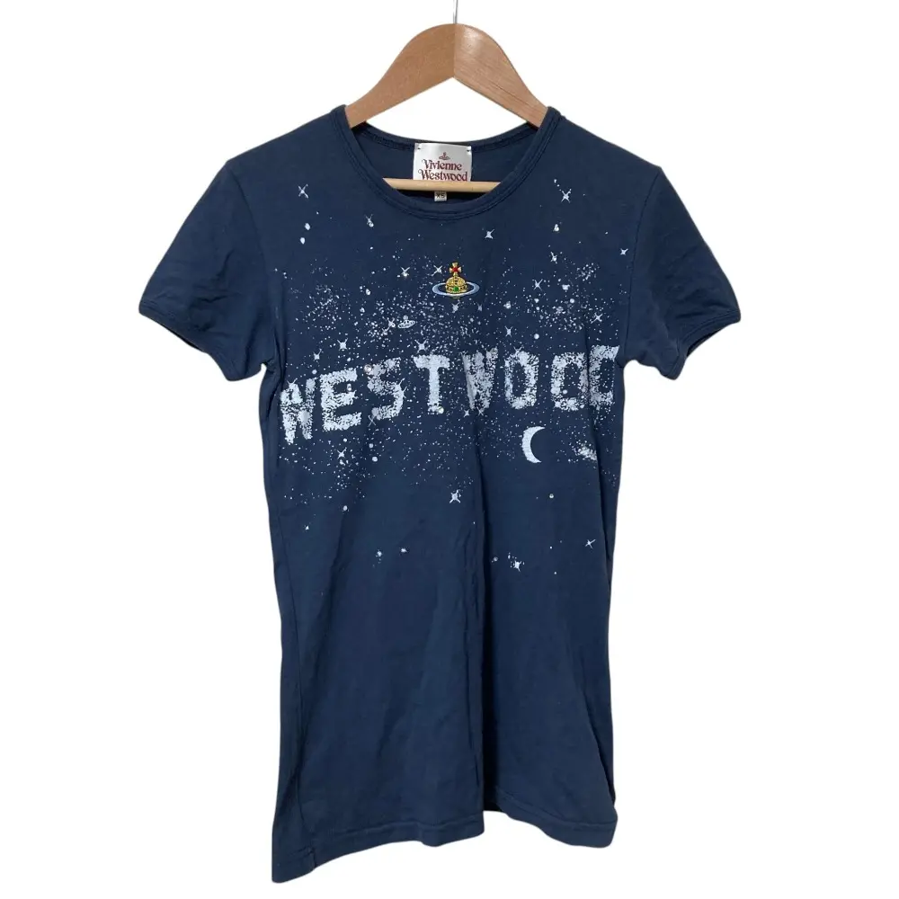 Vivienne Westwood ヴィヴィアンウエストウッド オーブ刺繡 ミルキーウェイ Tシャツ サイズXS ネイビー