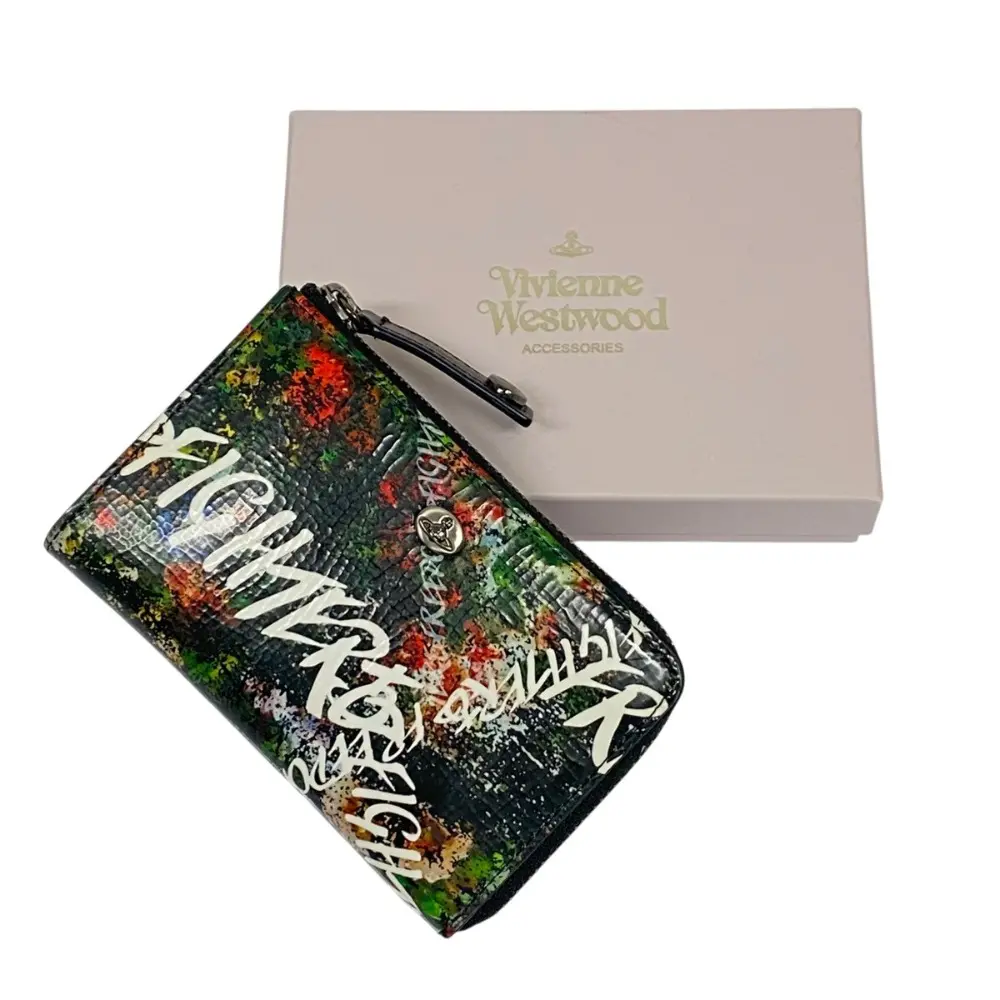 Vivienne Westwood ヴィヴィアンウエストウッド フリーダムファイター フラワー カードケース キーケース ブラック系
