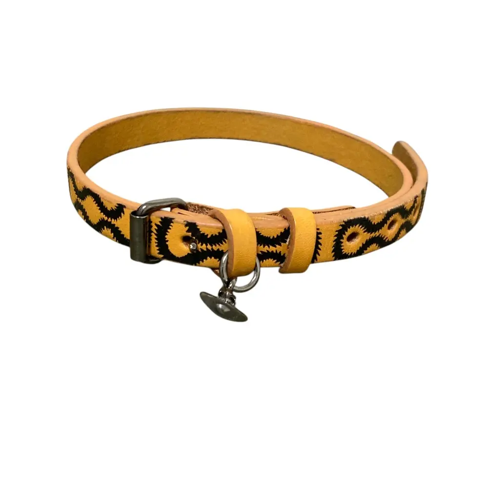 Vivienne Westwood ヴィヴィアンウエストウッド ワールズエンド スクイグル レザーバングル ブレスレット イエロー