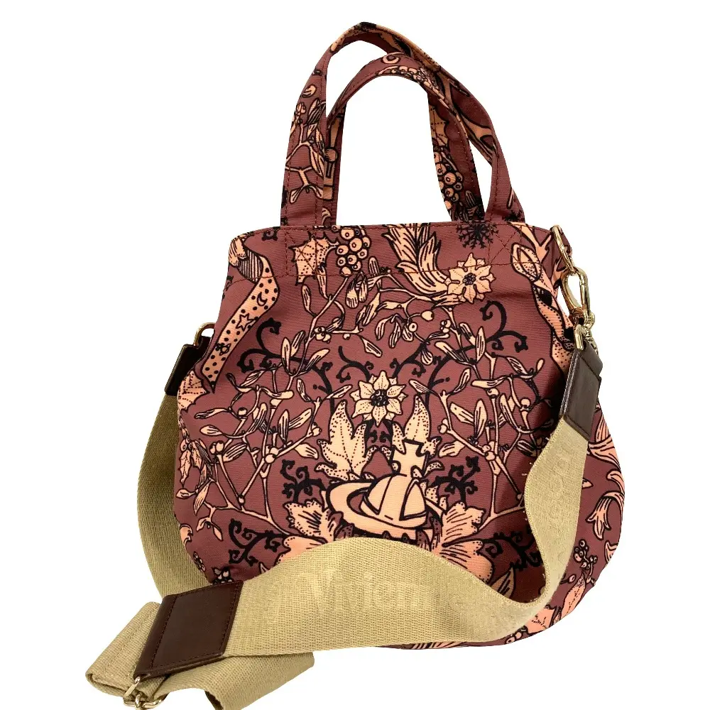 Vivienne Westwood ヴィヴィアンウエストウッド ディアスポラ総柄 2way トートバッグ ブラウン
