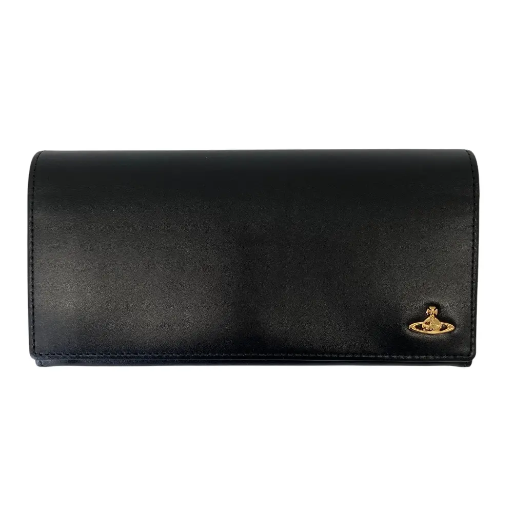Vivienne Westwood ヴィヴィアンウエストウッド オーブ レザー ロングウォレット 長財布 ブラック