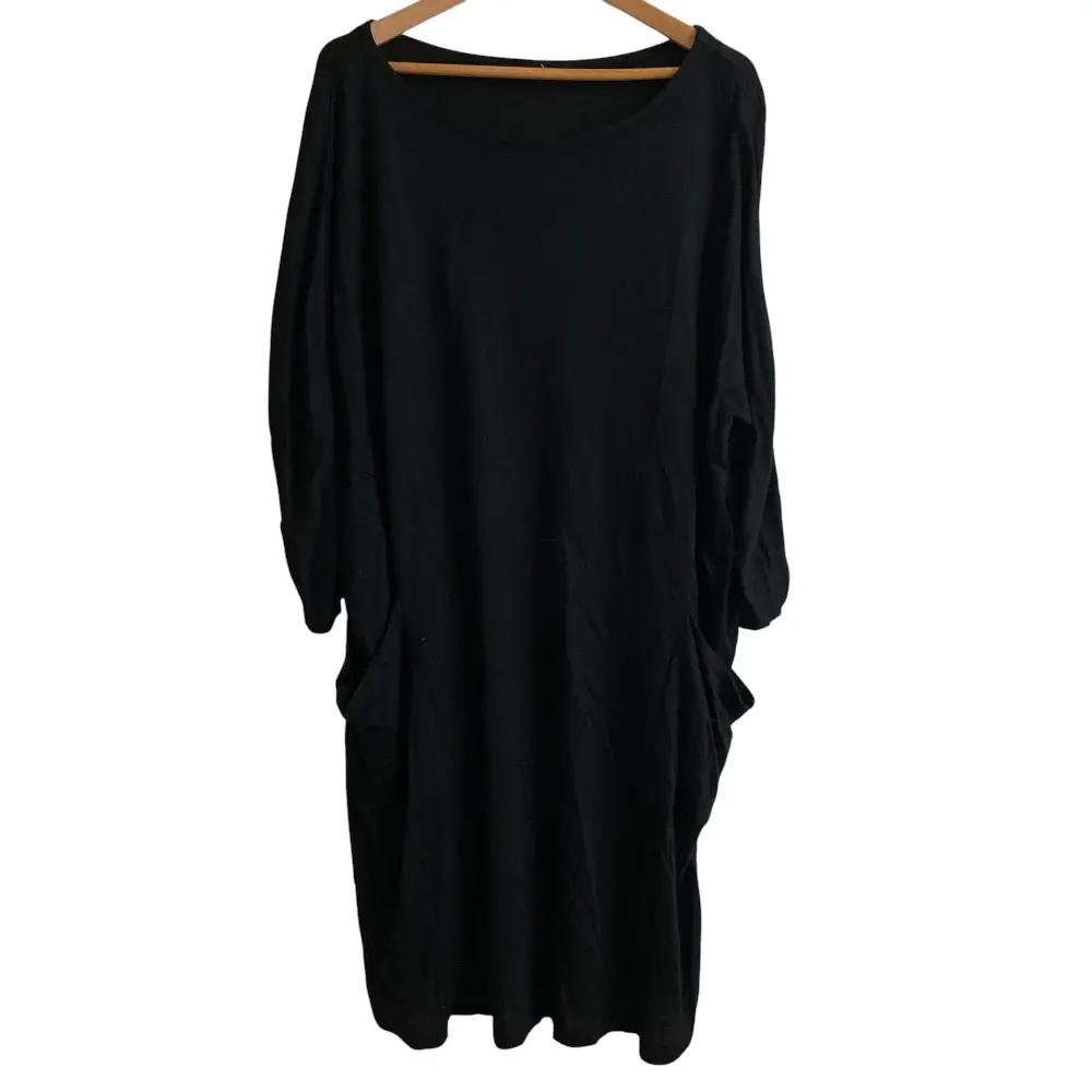 Y's for living ワイズフォーリビング ヨウジヤマモト ドルマンスリーブ ニットチュニック ワンピース ブラック