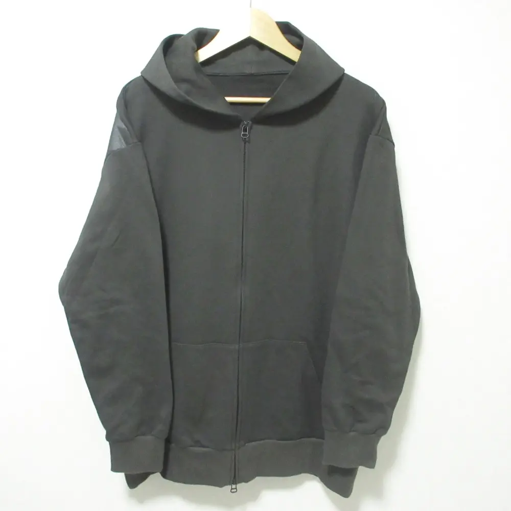 24SS Y'S ワイズ ヨウジヤマモト PIGMENT PRINT ZIP UP LONG HOODIE バックプリント ジップアップ パーカー YS-T24-070 2 カーキ