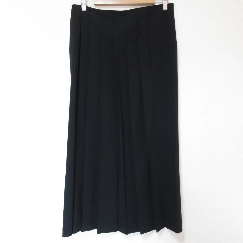 Y's Yohji Yamamoto ワイズ ヨウジヤマモト フロントプリーツ タイト ロングスカート YO-S44-101 サイズ3 ブラック
